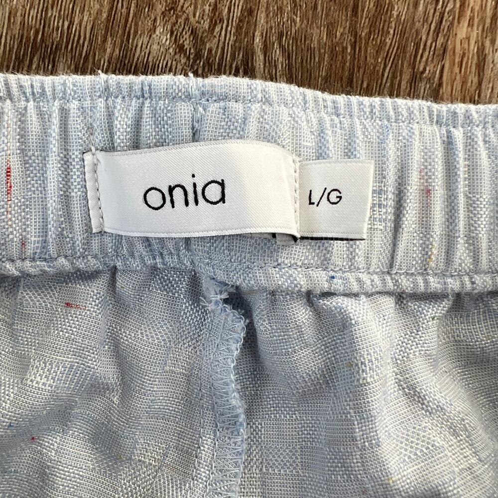 Onia Mila Sailing Blue Light Blue Checkered Beachy Pants - Picture 5 of 6